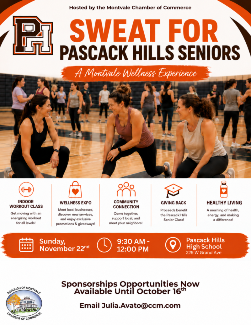 Sweat for Pascack Hills Senior Class- A Montvale Wellness Experience